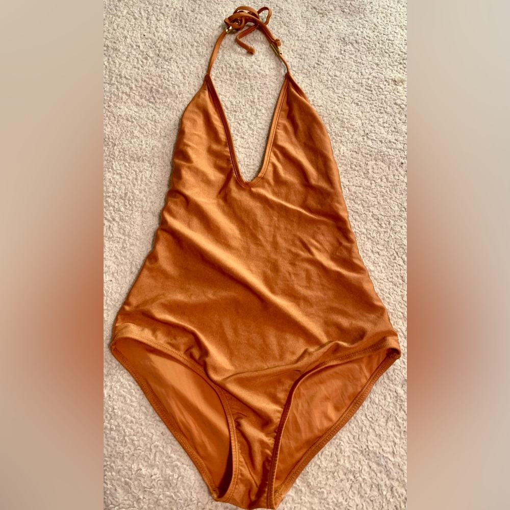 Mosmann Australia one piece bathing suit S rust color Swim